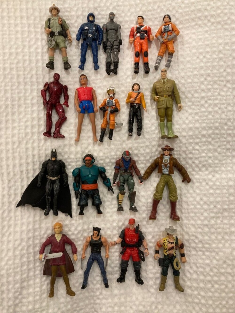 Vintage Action Figure Lot of 18 – Star Wars, G.I. Joe, Batman, Marvel & More